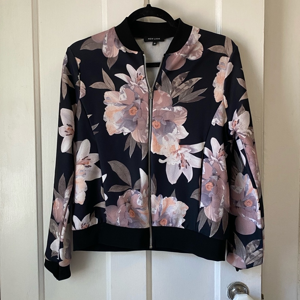floral bomber jacket